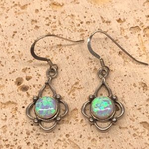 Gorgeous sterling and opal earrings